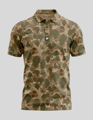 Frog Camo Polo Golf Polo Greater Half S Tan